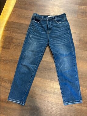 Vervet Hi Rise Button Fly Jeans Sz 28 Slim Straight/Skinny 93% Cotton